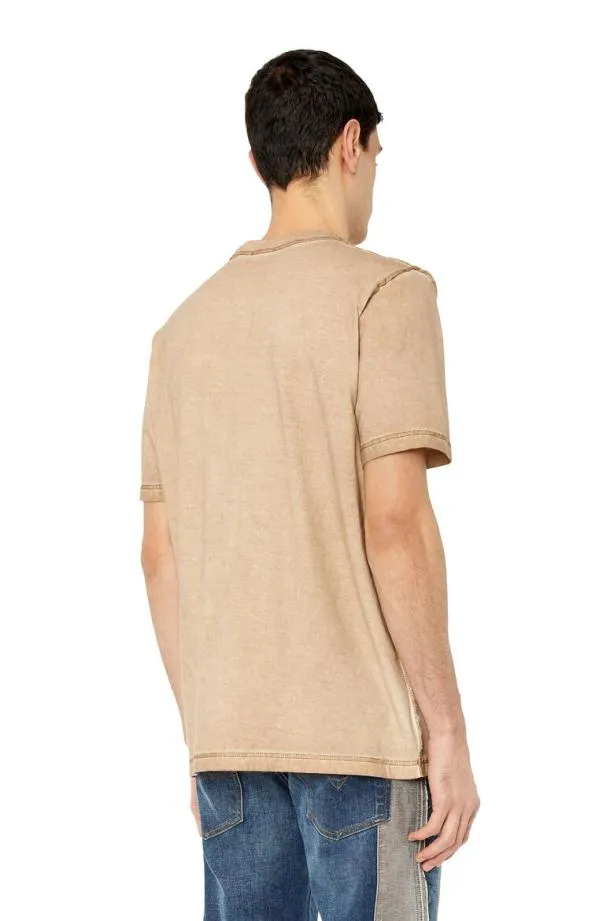 Diesel Tjustg13 Beigered Men TShirts and Polos