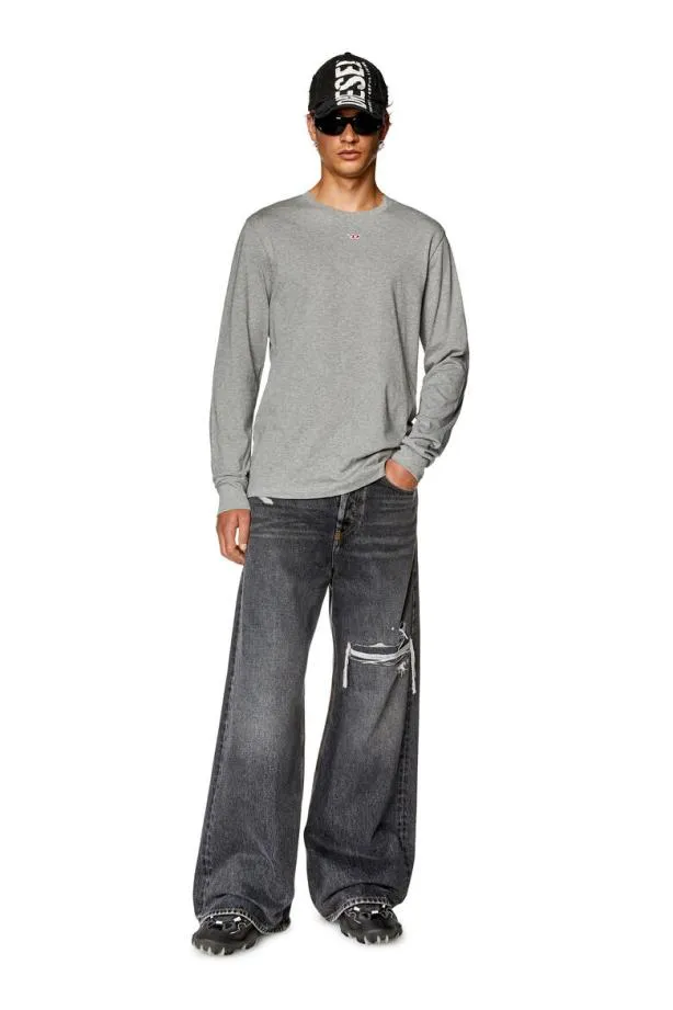 Diesel Tjustlsd Light Grey Men TShirts and Polos