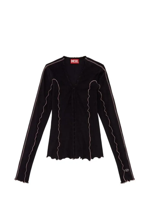Diesel Tribas Black Women TShirts and Tops