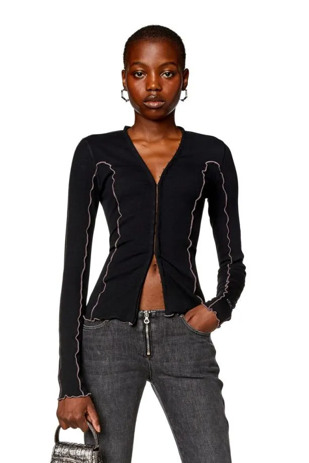 Diesel Tribas Black Women TShirts and Tops