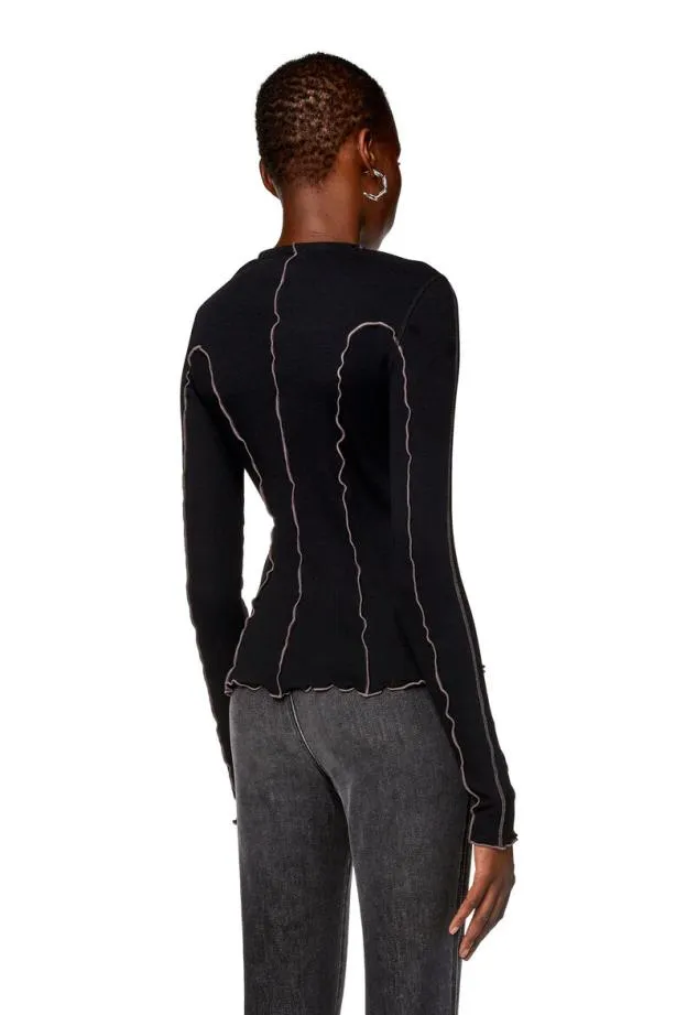Diesel Tribas Black Women TShirts and Tops