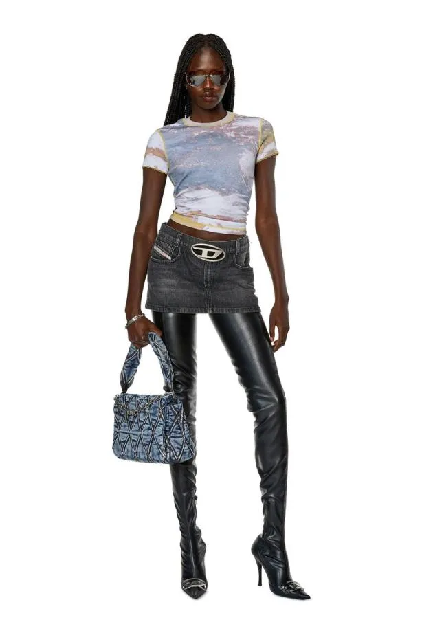 Diesel Tskinzylace Lilac Women TShirts and Tops