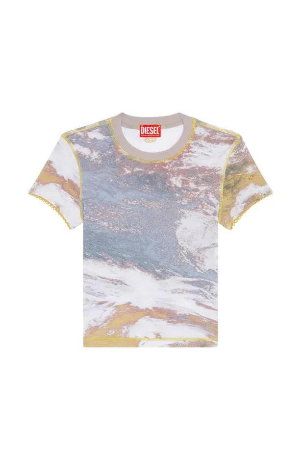 Diesel Tskinzylace Lilac Women TShirts and Tops