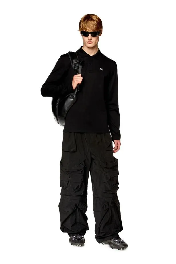 Diesel Tsmithlsdovalpj Black Men TShirts and Polos