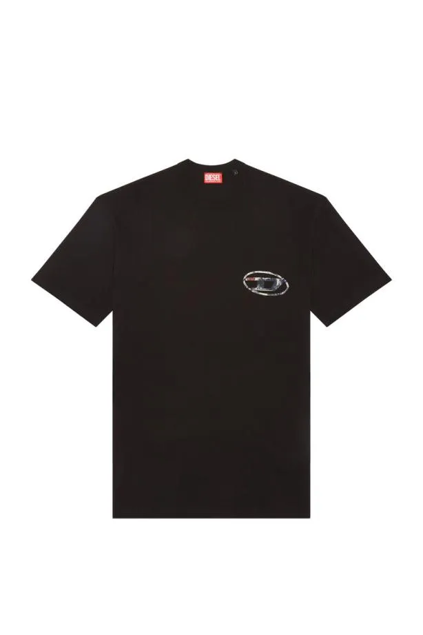 Diesel Twashl6 Black Men TShirts and Polos
