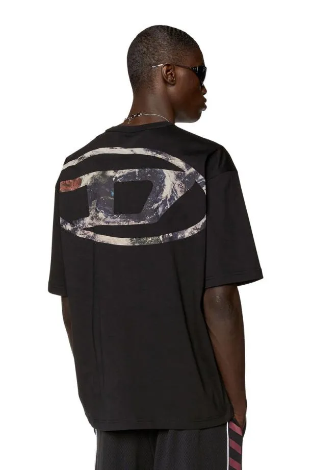 Diesel Twashl6 Black Men TShirts and Polos