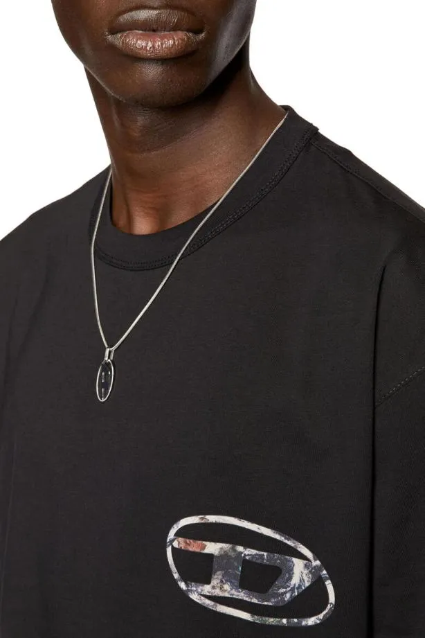 Diesel Twashl6 Black Men TShirts and Polos