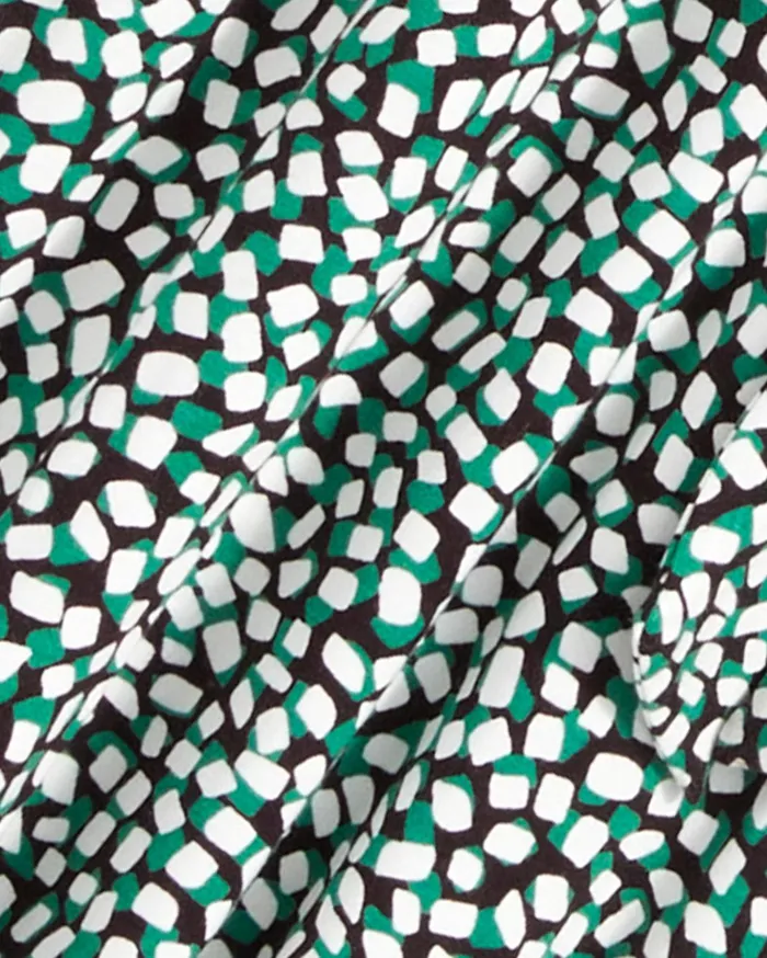 Draper James Abby Top In Green Square Dot Women Tops