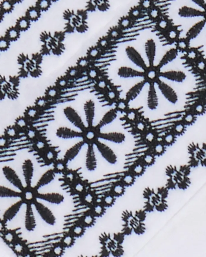Draper James Ana Top In Embroidered Cotton Women Tops