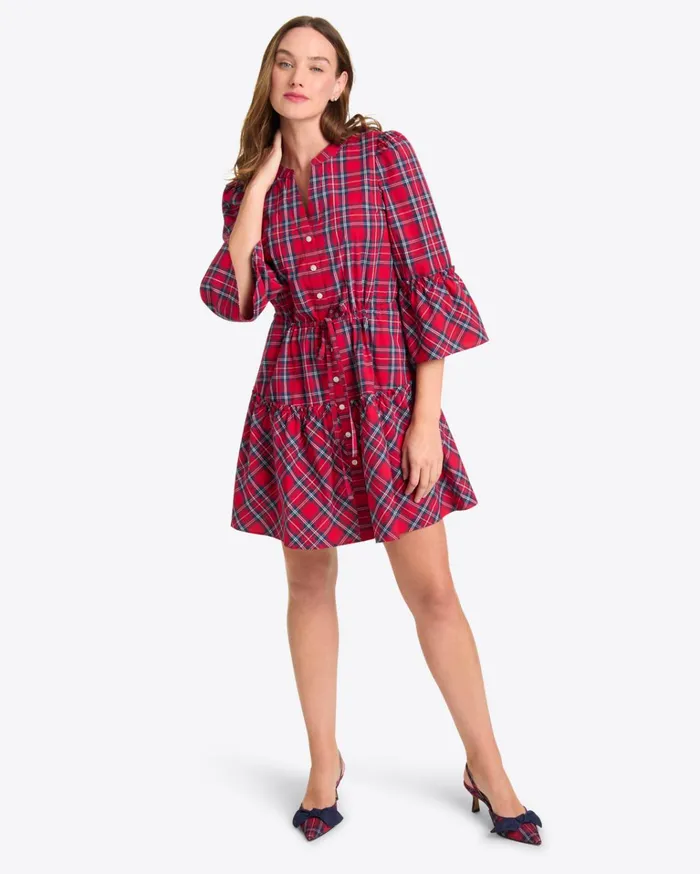 Draper James Avery Shirtdress In Angie Plaid Women Dresses