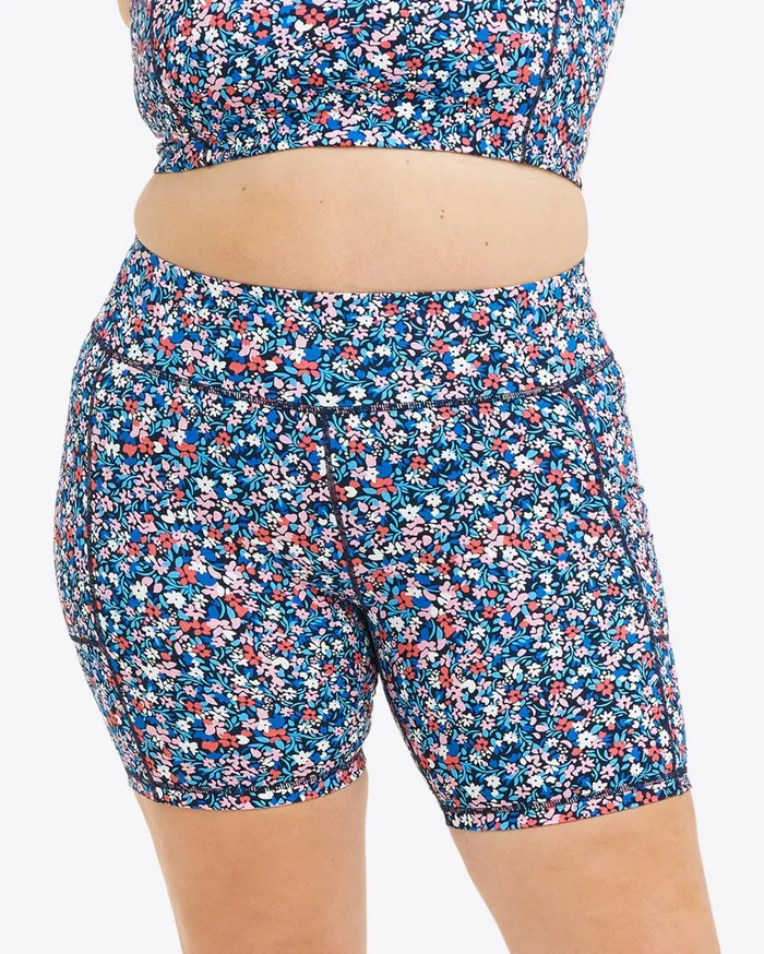 Draper James Bike Shorts In Allover Ditsy Floral Women Sport