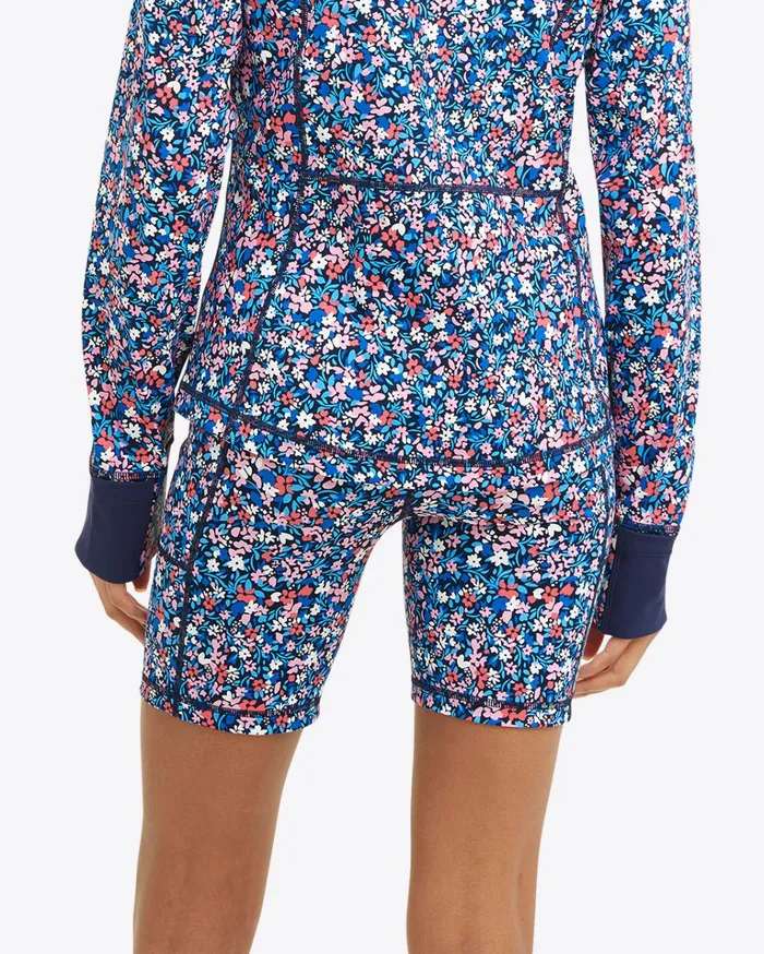 Draper James Bike Shorts In Allover Ditsy Floral Women Sport
