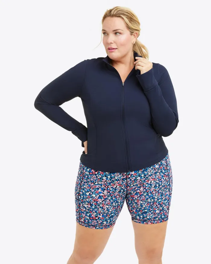 Draper James Bike Shorts In Allover Ditsy Floral Women Sport