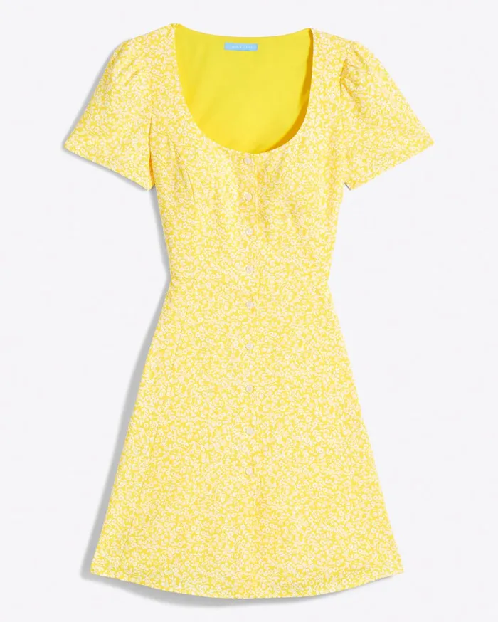 Draper James Bonnie Mini Dress In Golden Floral Women Dresses