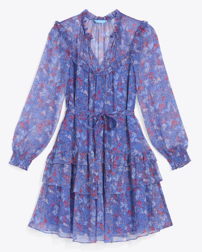Draper James Brandi Tie Waist Dress In Garden Posy Women Dresses
