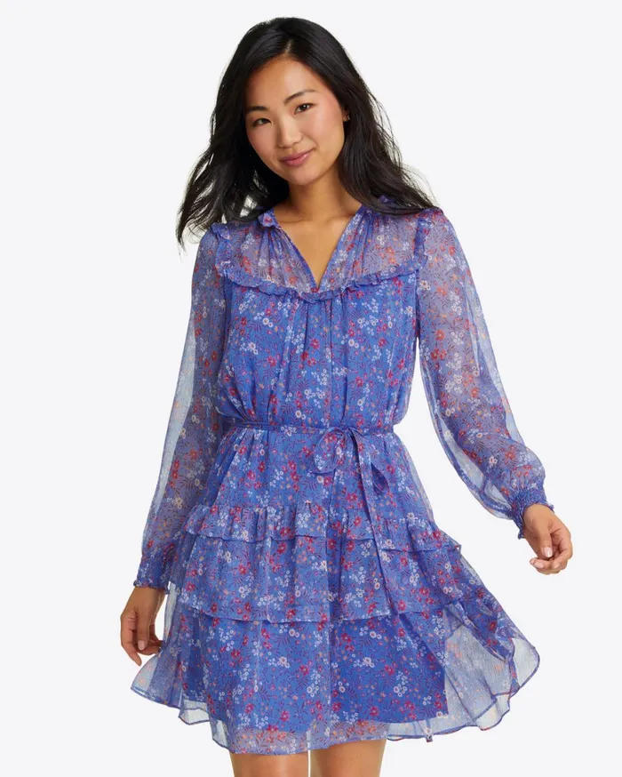 Draper James Brandi Tie Waist Dress In Garden Posy Women Dresses
