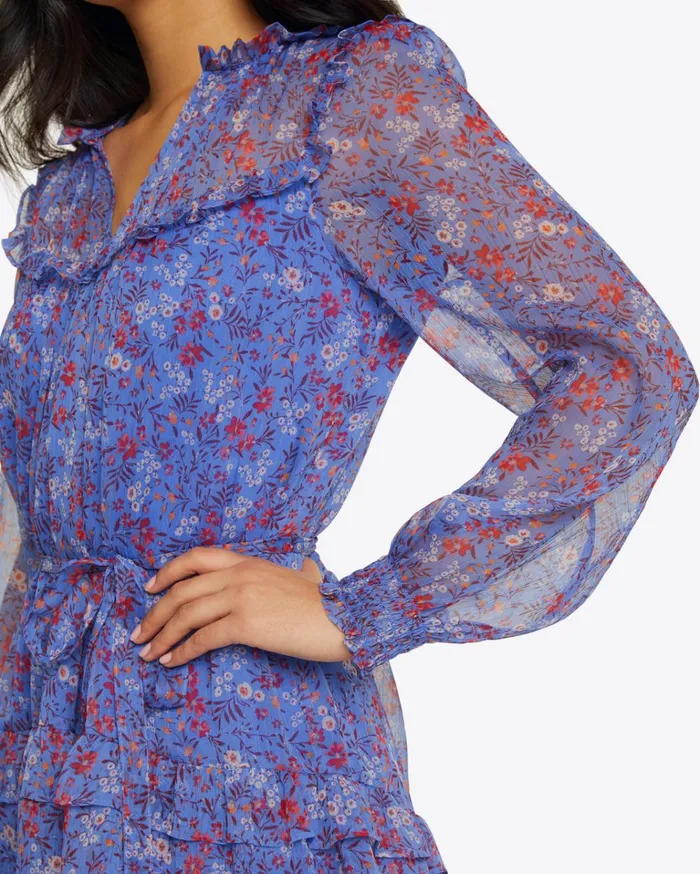 Draper James Brandi Tie Waist Dress In Garden Posy Women Dresses