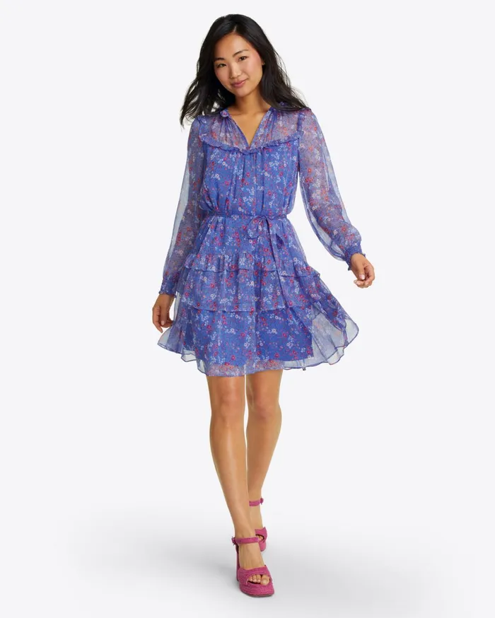 Draper James Brandi Tie Waist Dress In Garden Posy Women Dresses