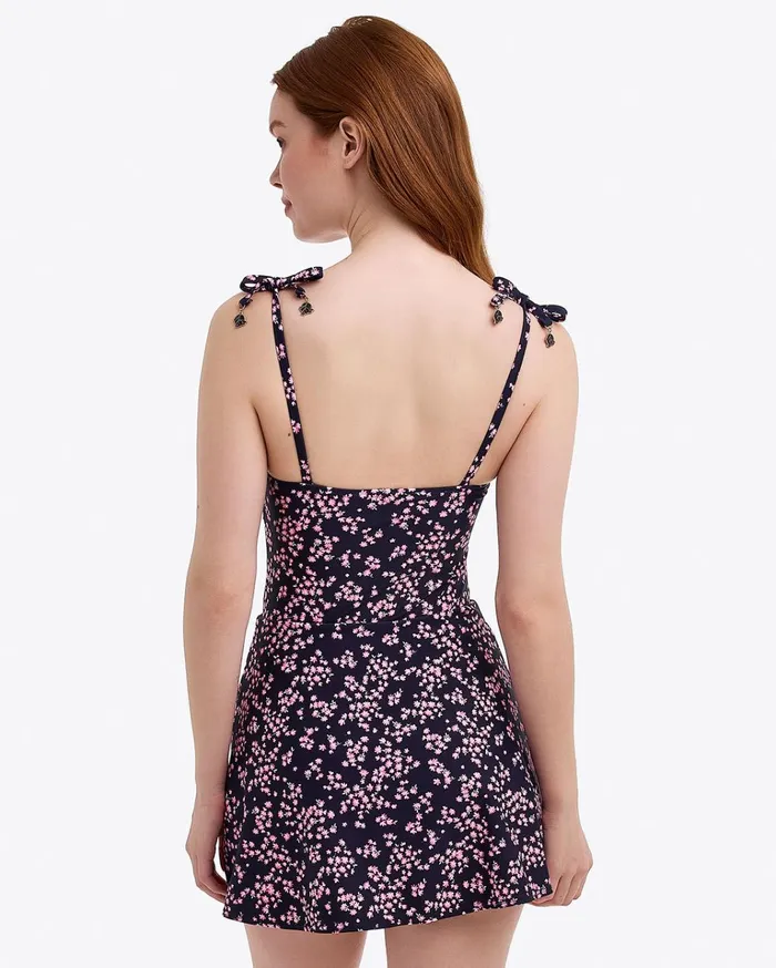 Draper James Cherry Blossom Side Shirred Swim Dress Women Swim