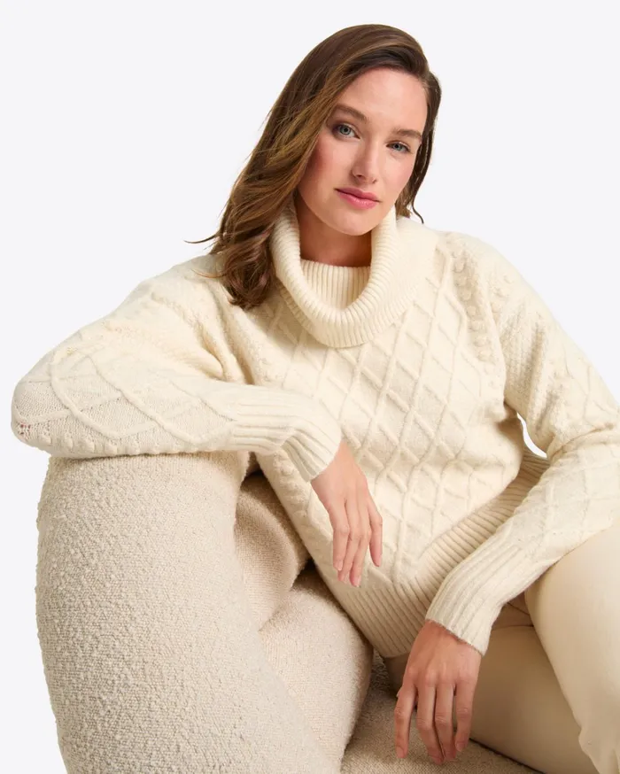 Draper James Cowl Neck Sweater Women Tops