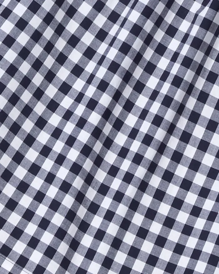 Draper James Deana Smocked Top In Navy Gingham Women Tops