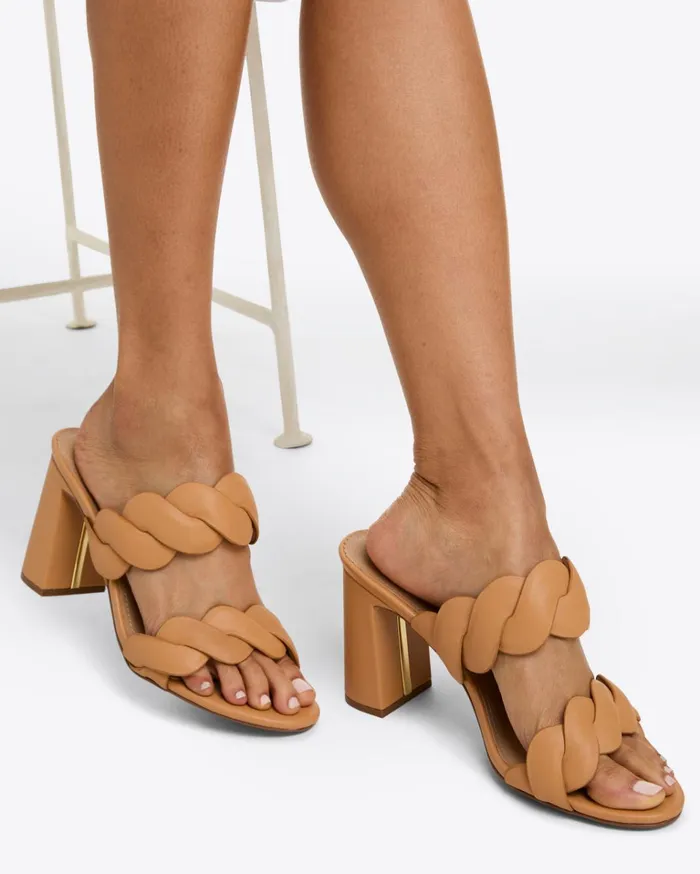 Draper James Dolly Heel Sandal In Natural Women Heels