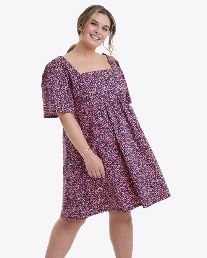 Draper James Dottie Babydoll Dress In Ditsy Poppy Women Dresses