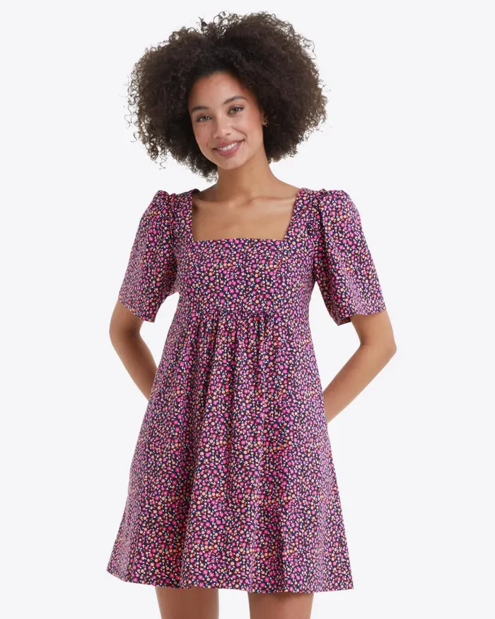 Draper James Dottie Babydoll Dress In Ditsy Poppy Women Dresses