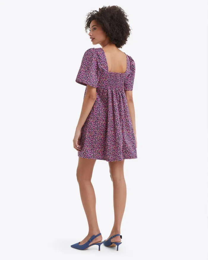 Draper James Dottie Babydoll Dress In Ditsy Poppy Women Dresses