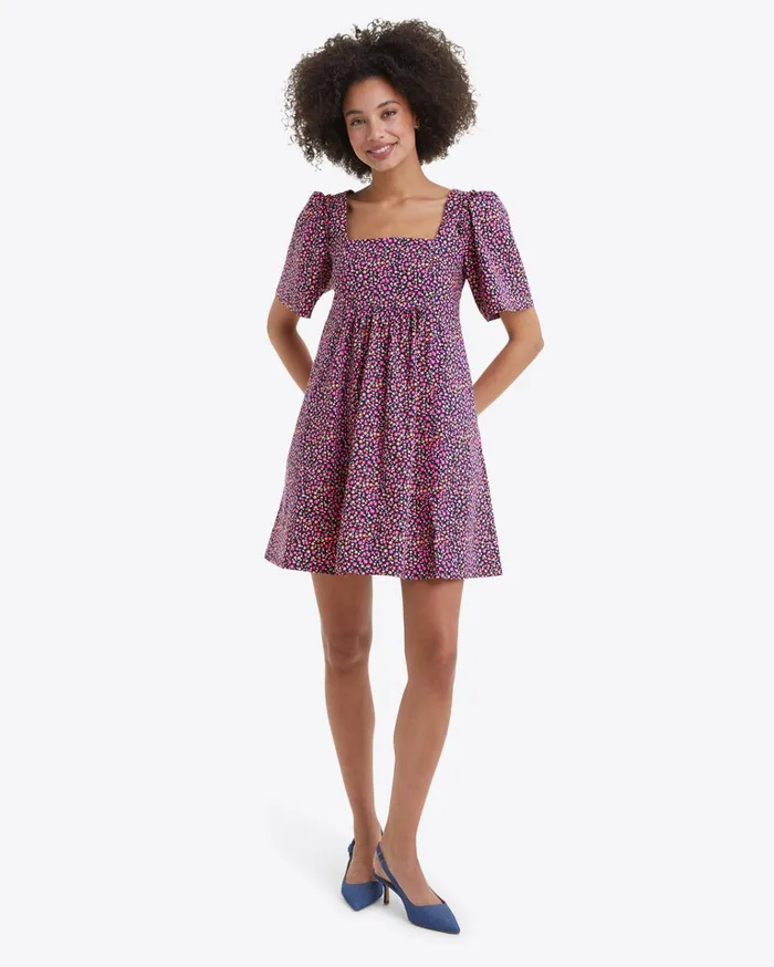 Draper James Dottie Babydoll Dress In Ditsy Poppy Women Dresses