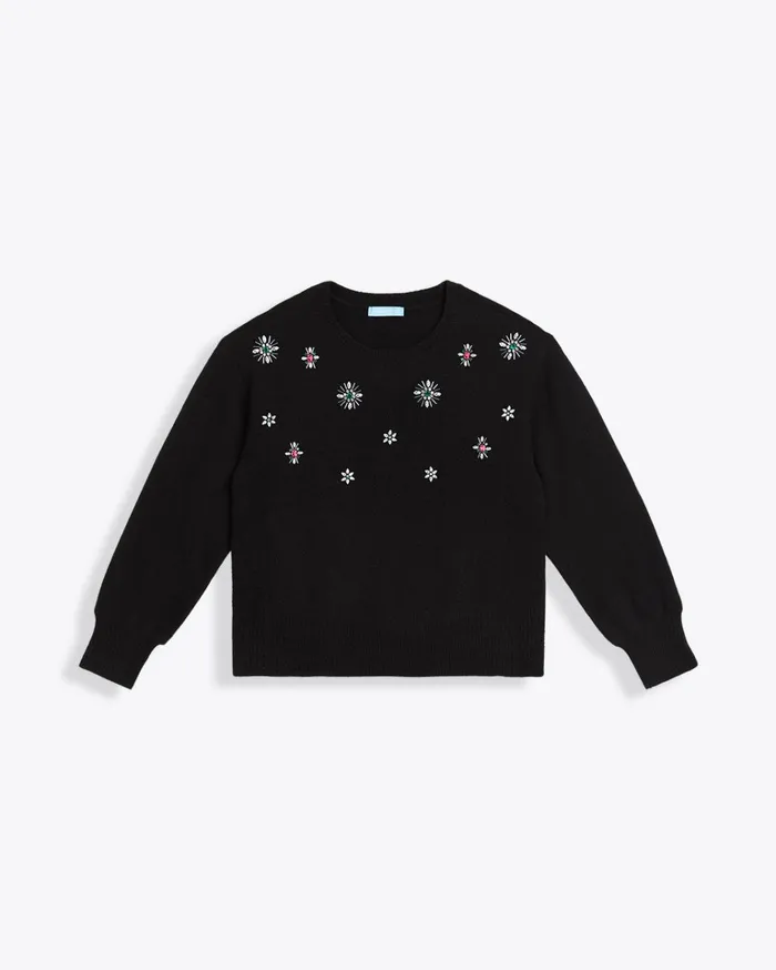 Draper James Embellished Crewneck Sweater Women Sweaters