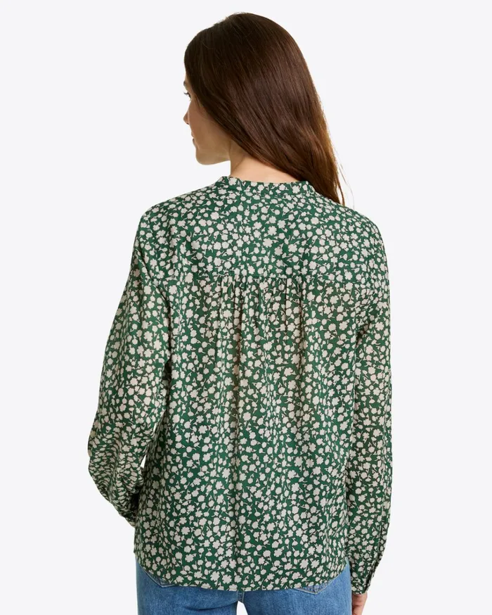 Draper James Evangaline Long Sleeve Top In Gauzy Cotton Women Tops