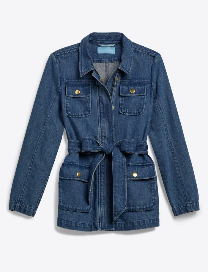 Draper James Field Jacket In Dark Wash Denim Women DJ X Tretorn