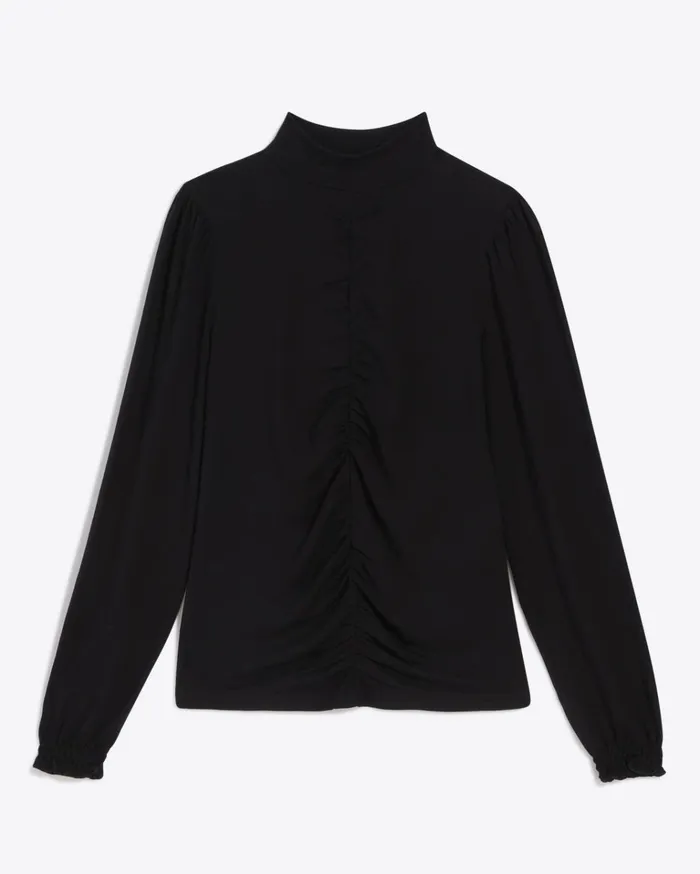 Draper James Knit Turtleneck In Black Women Tops