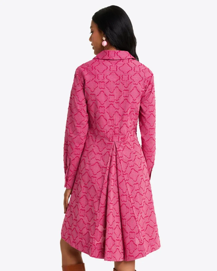 Draper James Layla Shirtdress In Textured Stripe Women Dresses
