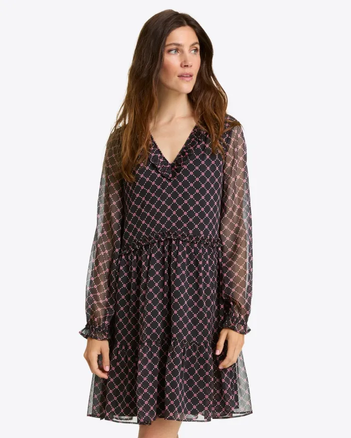 Draper James Lorrie LongSleeve Dress In Crinkle Chiffon Women Dresses