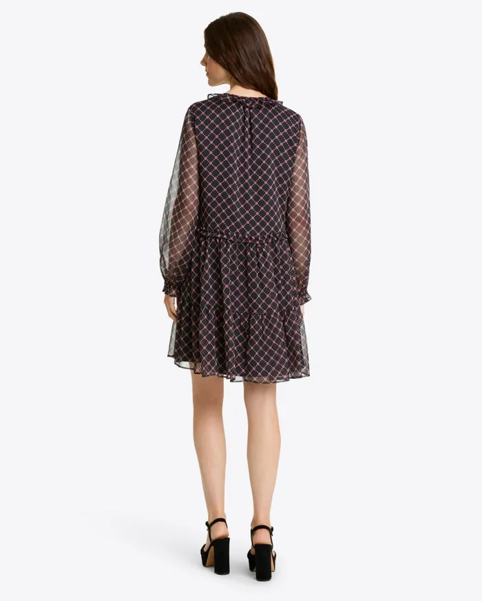Draper James Lorrie LongSleeve Dress In Crinkle Chiffon Women Dresses