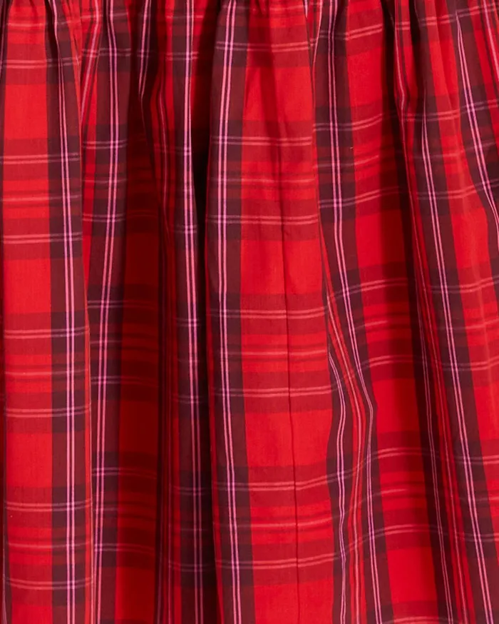 Draper James Maren Bow Back Top In Elle Plaid Women Tops