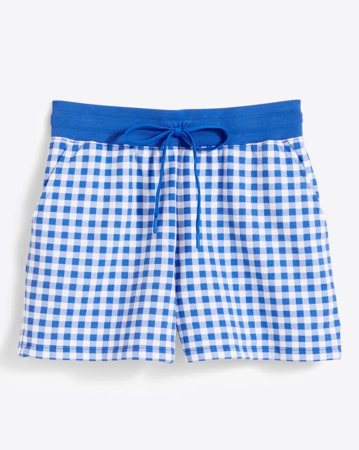 Draper James Natalie Sweat Shorts In Gingham Women Lounge and Pajamas