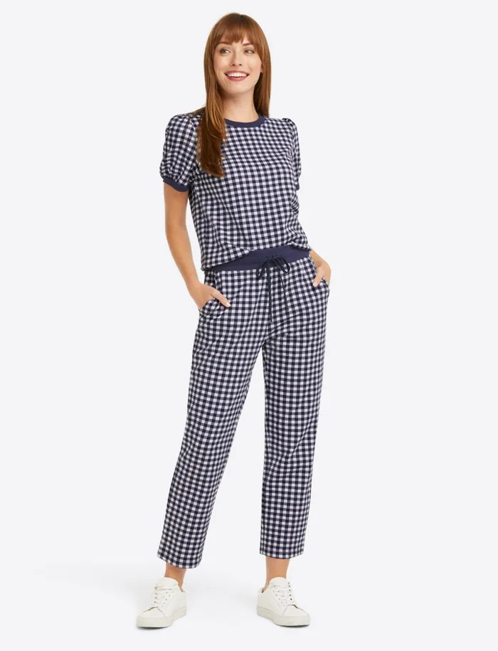 Draper James Natalie Sweatpants In Gingham Women Lounge and Pajamas