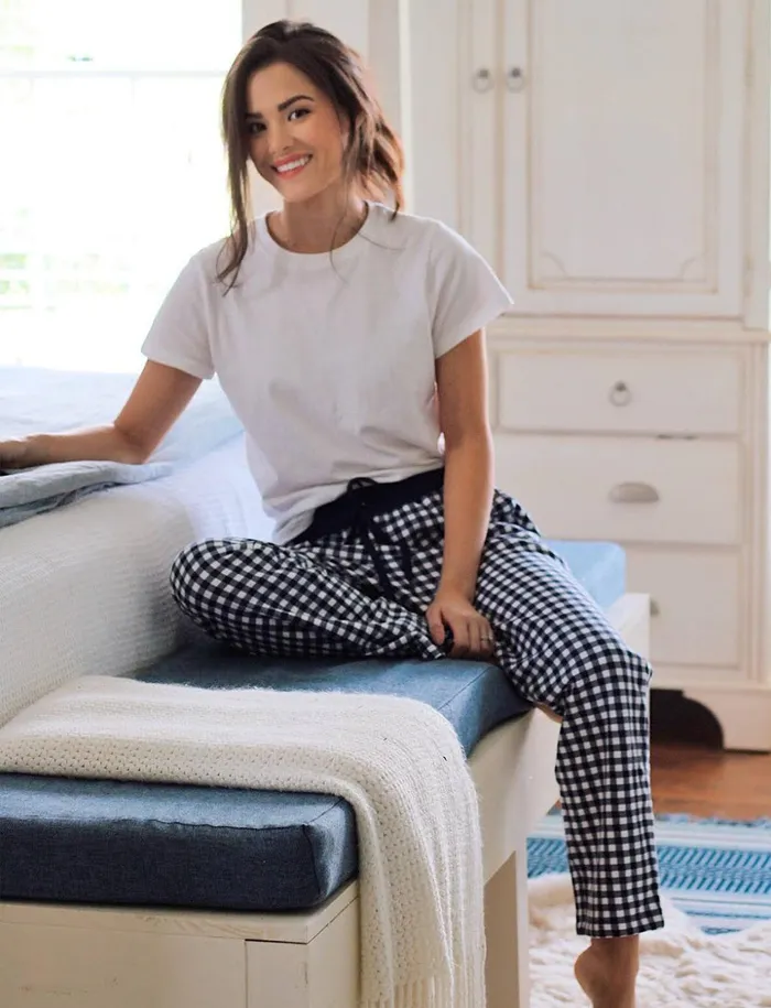 Draper James Natalie Sweatpants In Gingham Women Lounge and Pajamas