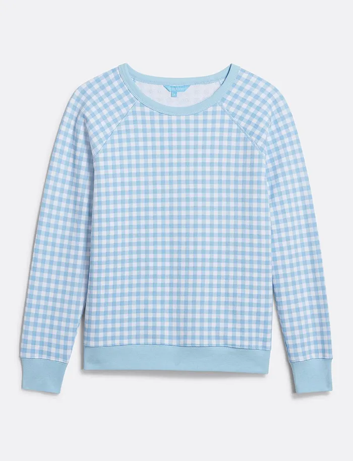 Draper James Natalie Sweatshirt In Gingham Women Sweaters