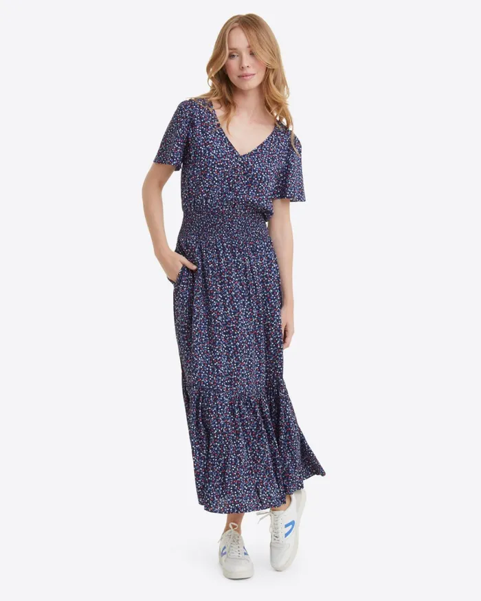 Draper James Patsy Midi Dress In Wildflower Ditsy Women Dresses