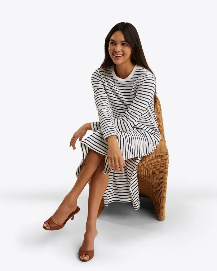 Draper James Sheryl Long Sleeve Dress In Cotton Women Dresses