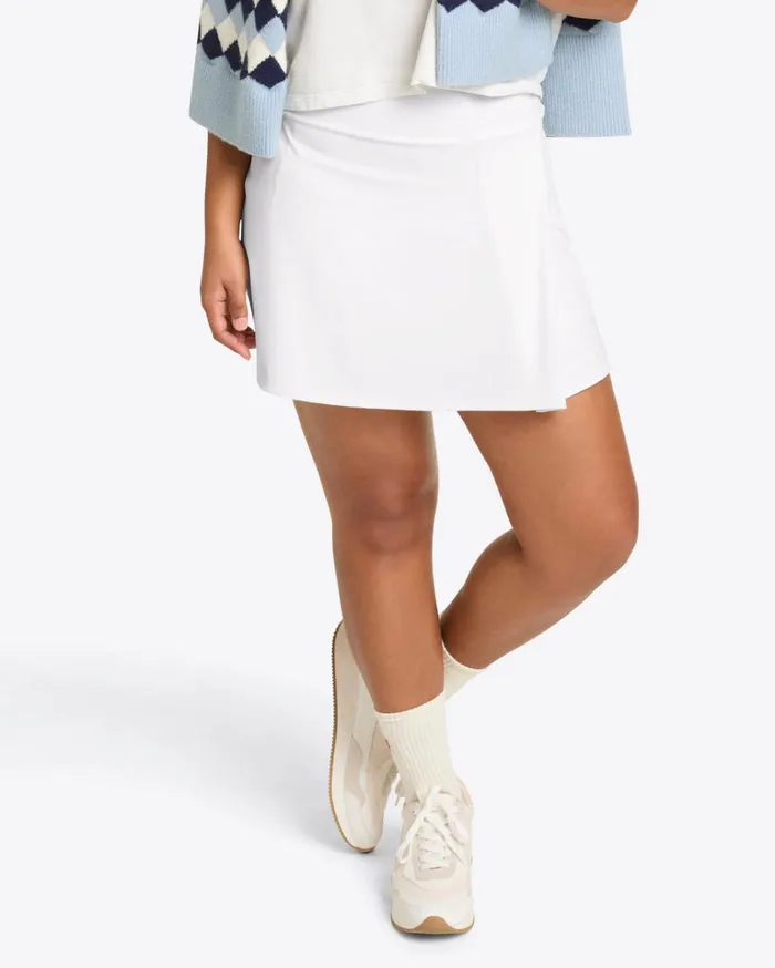 Draper James Side Slit Skort In White Women DJ X Tretorn