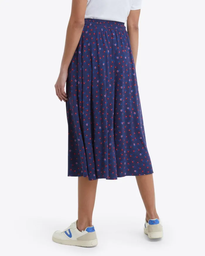 Draper James Slit Side Skirt In Falling Daisies Women Bottoms and Skirts
