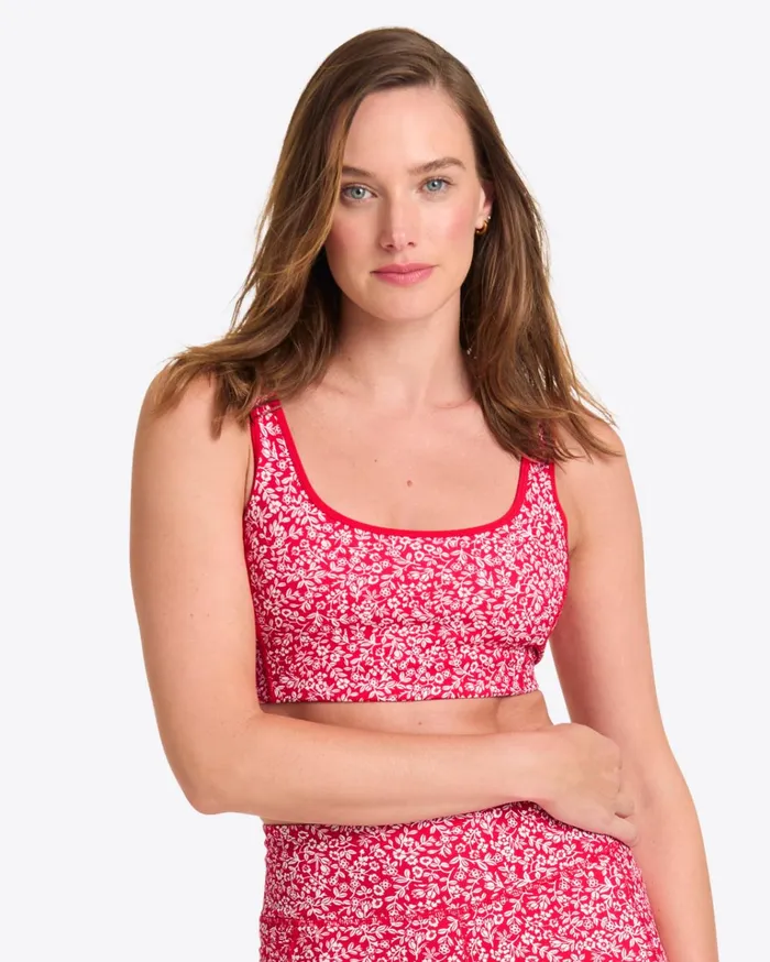 Draper James Sports Bra In Whispy Floral Women DJ X Tretorn