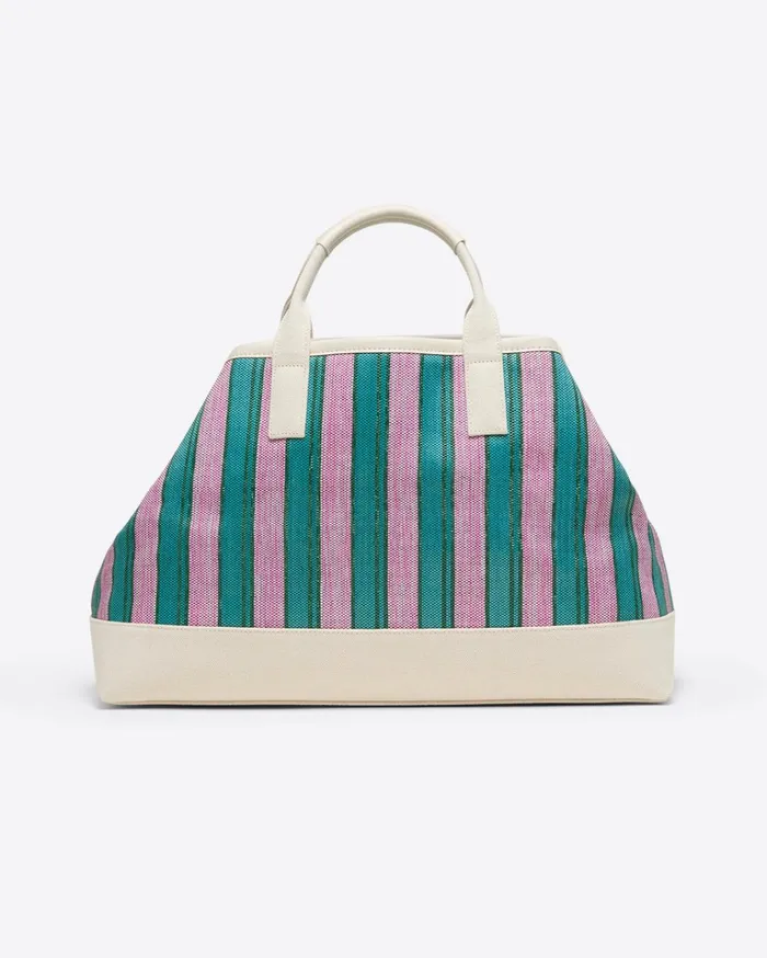 Draper James Stripe Canvas Tote Women Handbags