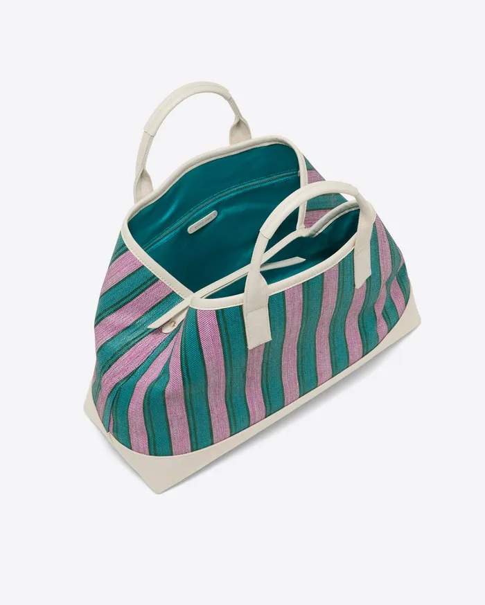 Draper James Stripe Canvas Tote Women Handbags