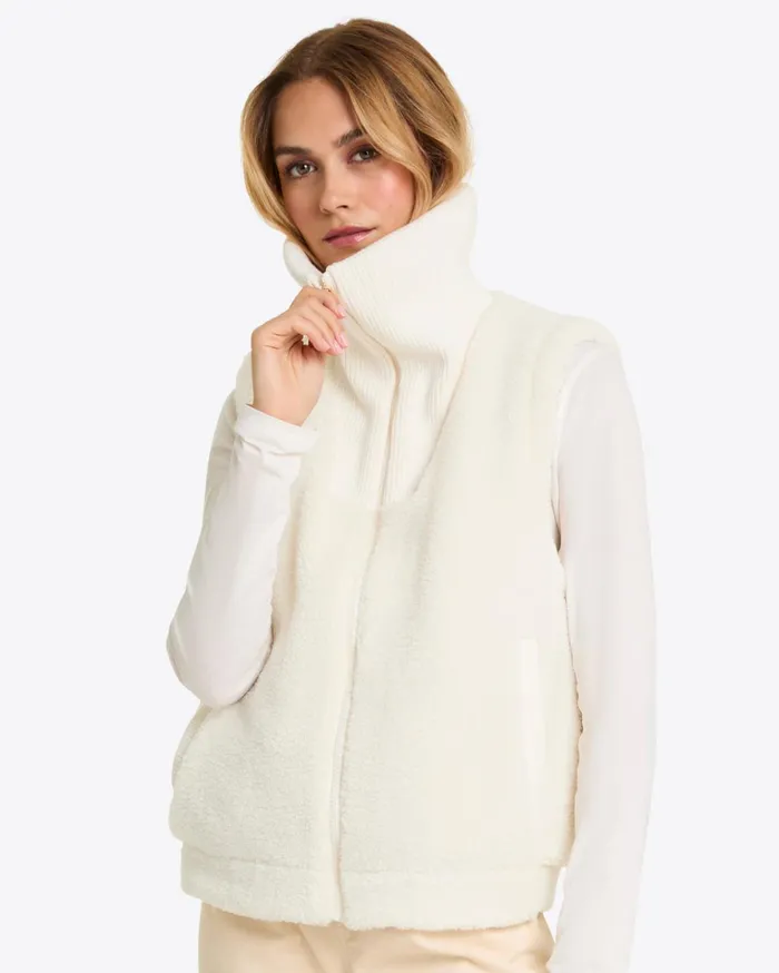Draper James Teddy Vest Women Jackets and Outerwear